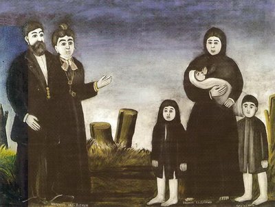 Childless Millionaire and a Poor Woman Blessed with Children by Niko Pirosmani